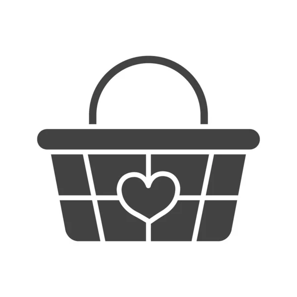 Shopping Basket Icon Image Suitable Mobile Application — Stock Vector
