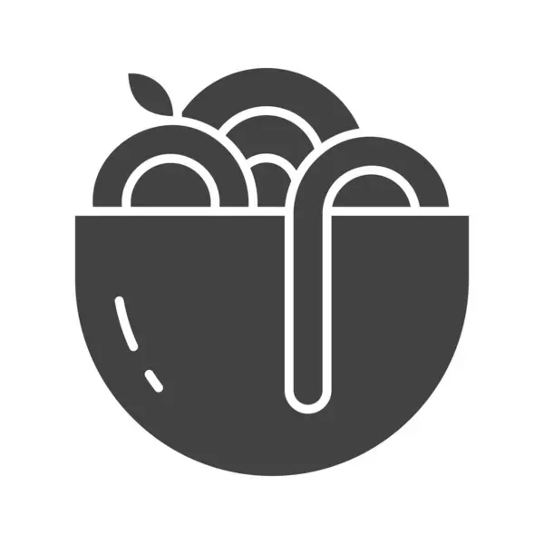 Spaghetti Symbolbild Für Den Mobilen Einsatz Geeignet — Stockvektor