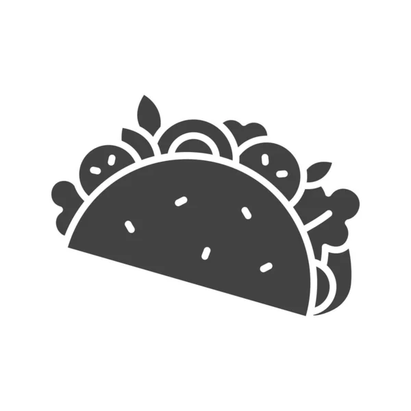 Taco Ikonbilden Lämplig För Mobil Applikation — Stock vektor