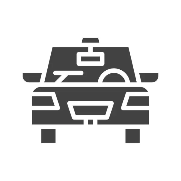 Taxi Ikon Bild Lämplig För Mobil Applikation — Stock vektor