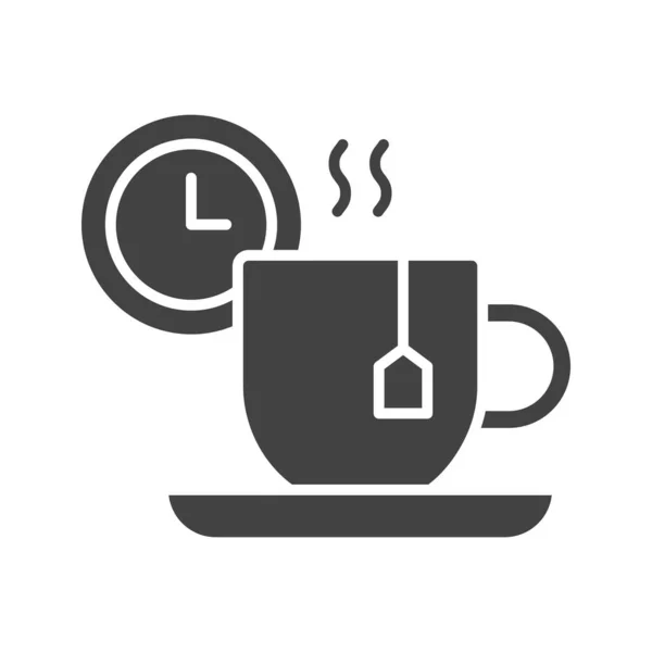 Tea Break Symbolbild Für Den Mobilen Einsatz Geeignet — Stockvektor