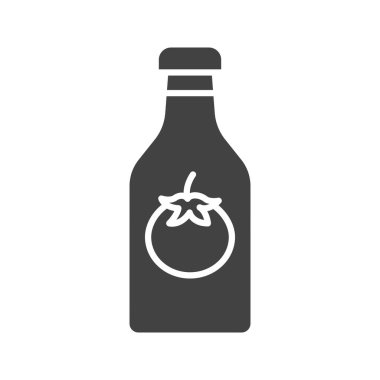 Domates sosu ikonu imajı. Mobil uygulama için uygun.