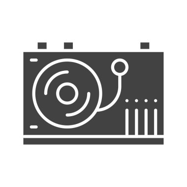 Vinil Oyuncu simgesi resmi. Mobil uygulama için uygun.