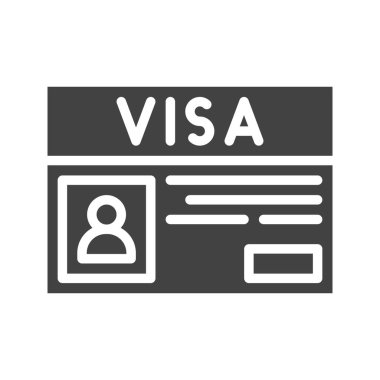 Visa simgesi görüntüsü. Mobil uygulama için uygun.