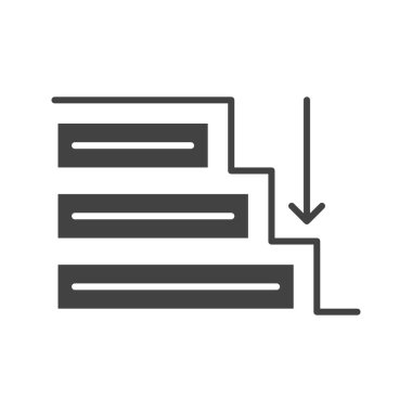 Şelale ikonu resmi. Mobil uygulama için uygun.