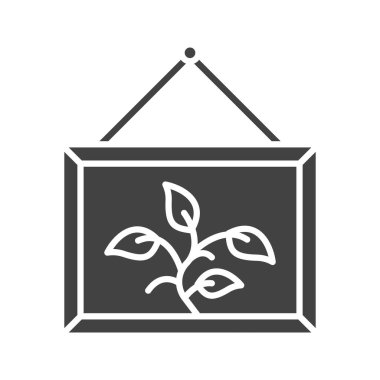 Tahta Duvar Çerçeve simgesi resmi. Mobil uygulama için uygun.