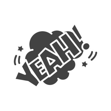 Evet, baloncuk ikonu görüntüsü. Mobil uygulama için uygun.