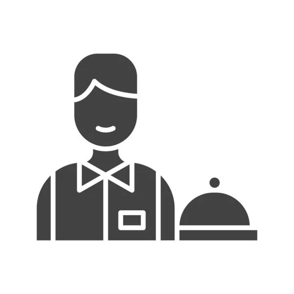 Waiter Icon Image Suitable Mobile Application — Stock Vector