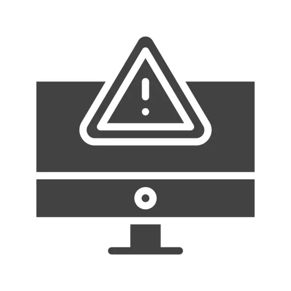 Imagen Icono Advertencia Adecuado Para Aplicaciones Móviles — Vector de stock
