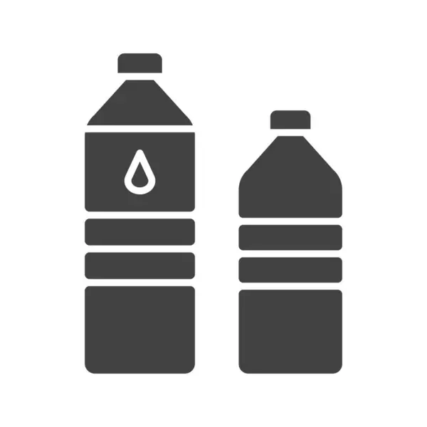 Vatten Flaskor Ikon Bild Lämplig För Mobil Applikation — Stock vektor