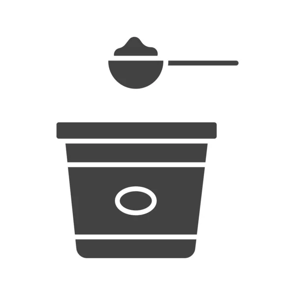 Joghurts Symbolbild Für Den Mobilen Einsatz Geeignet — Stockvektor
