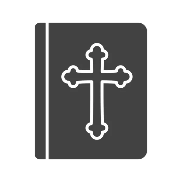 Icona Del Libro Della Bibbia Immagine Adatto Applicazioni Mobili — Vettoriale Stock