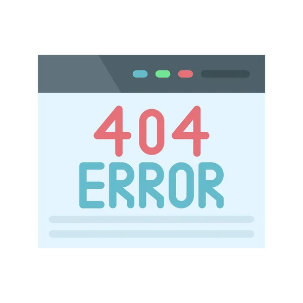 404 Hiba Ikon Kép Mobilalkalmazásra Alkalmas — Stock Vector