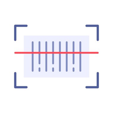 Barkod Tarayıcı Simgesi resmi. Mobil uygulama için uygun.