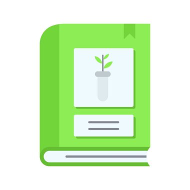 Biyoloji kitabı simgesi resmi. Mobil uygulama için uygun.