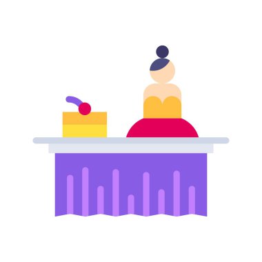 Gelin Şovu Simgesi resmi. Mobil uygulama için uygun.