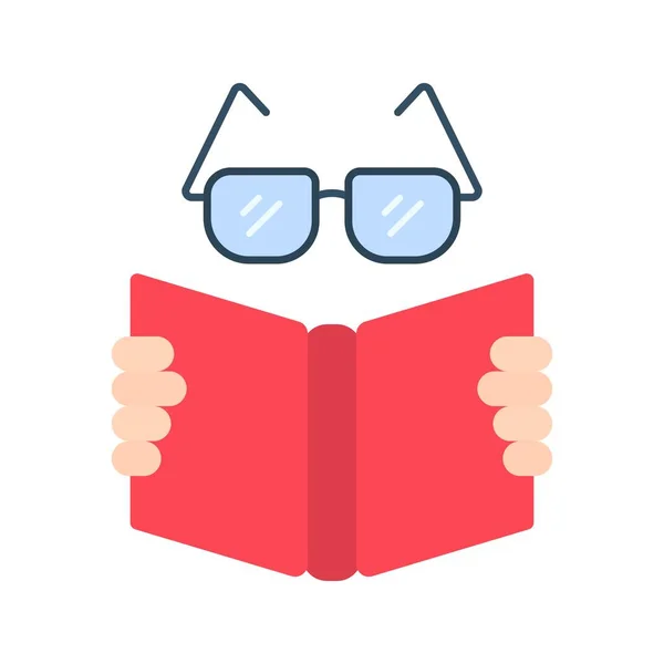 Book Reading Icon Image Suitable Mobile Application — Stock Vector