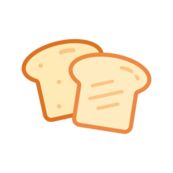Ekmek Simgesi Resmi Mobil Uygulama Için Uygun — Stok Vektör
