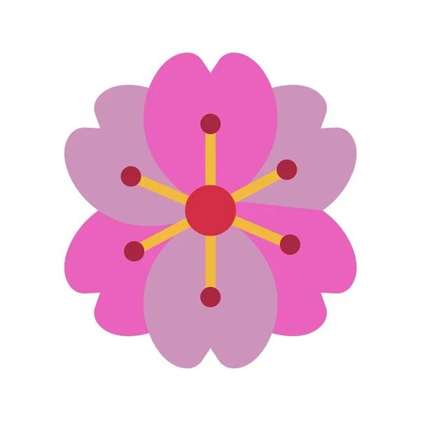 Kirsebærblomst Icon Bilde Egnet Mobil Anvendelse – stockvektor