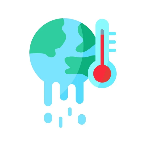 Образ Иконы Изменения Климата Подходит Мобильных Приложений — стоковый вектор