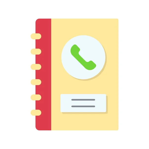 Contacto Book Icon Image Adecuado Para Aplicaciones Móviles — Vector de stock