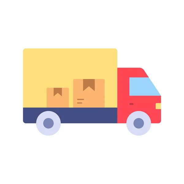 Lieferwagen Ikone Für Den Mobilen Einsatz Geeignet — Stockvektor