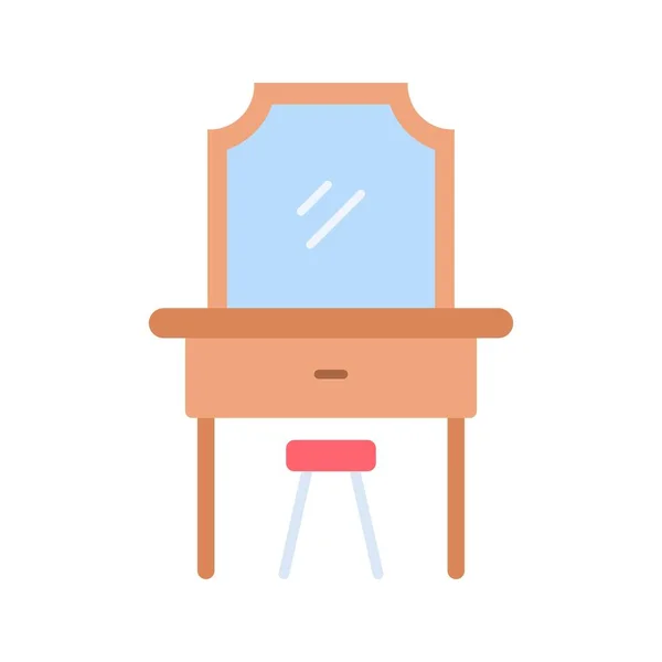Dressing Table Icona Immagine Adatto Applicazioni Mobili — Vettoriale Stock