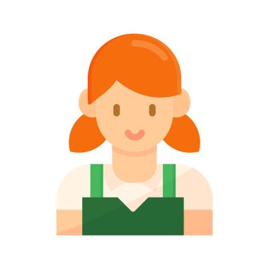 Kızıl Kadın Simgesi. Mobil uygulama için uygun.