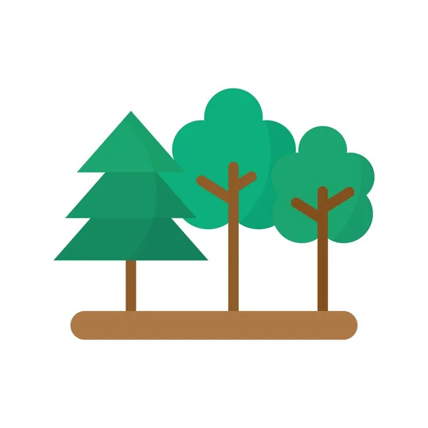 森林图标图像 适用于移动应用 — 图库矢量图片