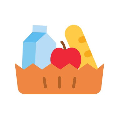 Bakkal ikonu imajı. Mobil uygulama için uygun.