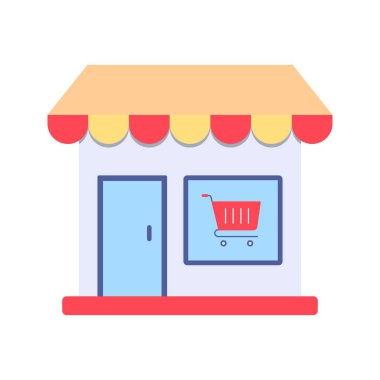 Market ikonu imajı. Mobil uygulama için uygun.