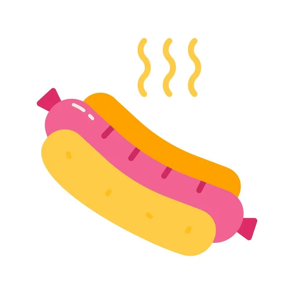 Hot Dog Symbolbild Für Den Mobilen Einsatz Geeignet — Stockvektor