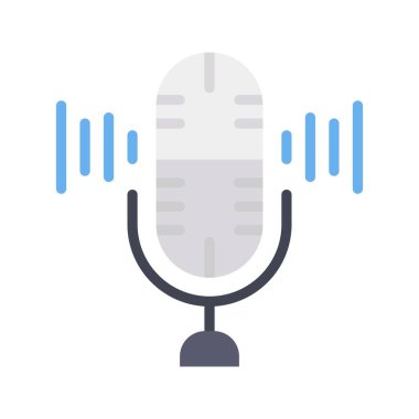 Mikrofon Simgesi resmi. Mobil uygulama için uygun.