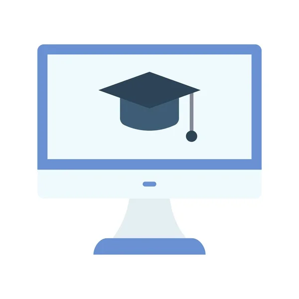 Online Course Icon Image Suitable Mobile Application — Stock Vector