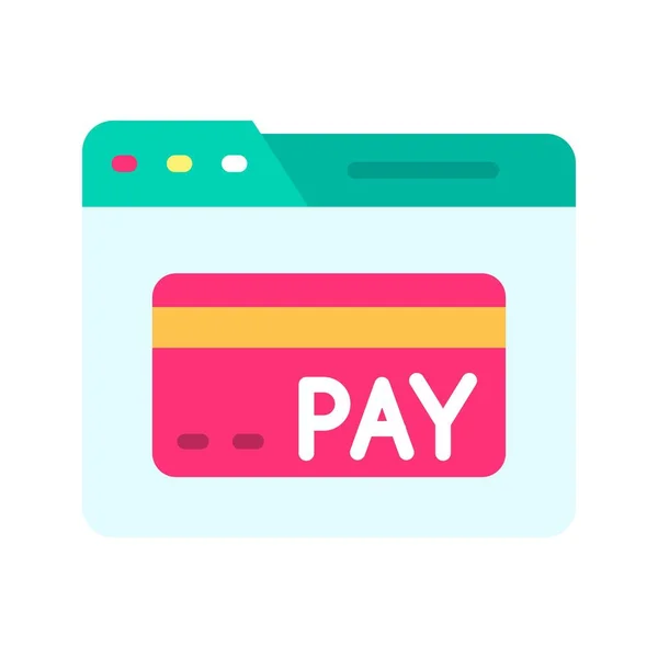 Online Payment Icon Image Suitable Mobile Application — Stock Vector
