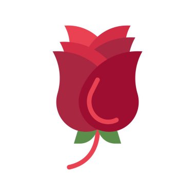 Rose Simgesi görüntüsü. Mobil uygulama için uygun.