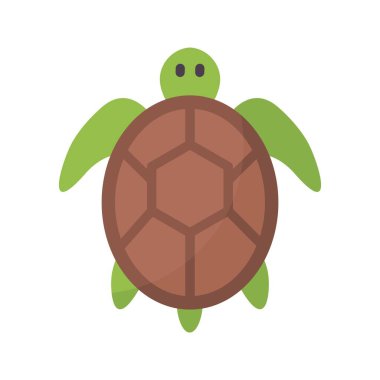 Deniz Kaplumbağası Simgesi. Mobil uygulama için uygun.