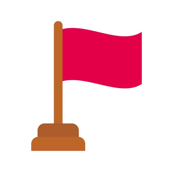 Изображение Иконы Красного Флага Подходит Мобильных Приложений — стоковый вектор