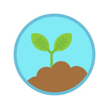 Ağaç dikme simgesi resmi. Mobil uygulama için uygun.