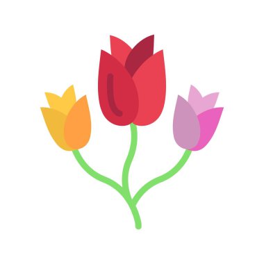 Lale simgesi resmi. Mobil uygulama için uygun.