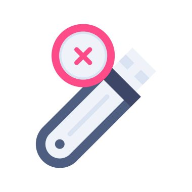 USB Sürücüsü reddedilmiş simge resmi. Mobil uygulama için uygun.