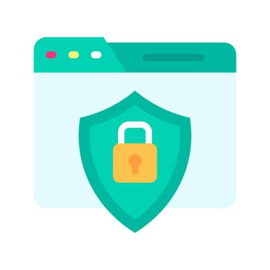 Web Güvenlik simgesi görüntüsü. Mobil uygulama için uygun.
