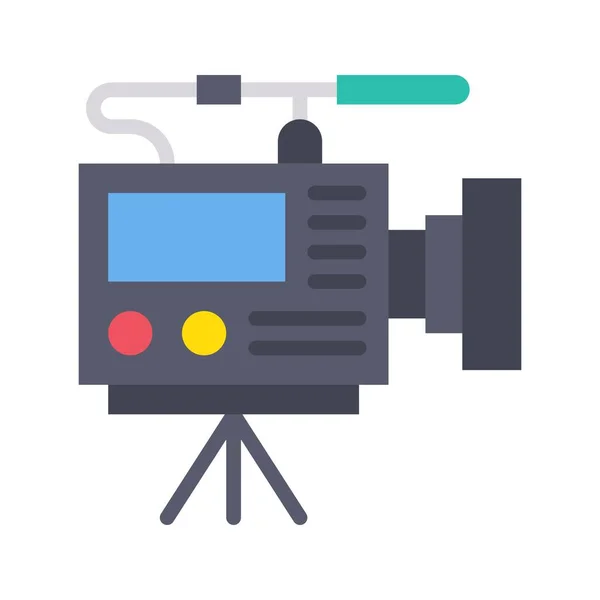 Image Icône Caméra Vidéo Convient Pour Une Application Mobile — Image vectorielle
