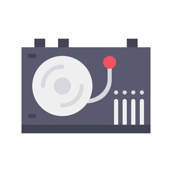 Vinyl Player Pictogram Afbeelding Geschikt Voor Mobiele Toepassingen — Stockvector