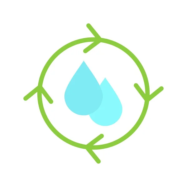 Icono Conservación Del Agua Imagen Adecuado Para Aplicaciones Móviles — Vector de stock