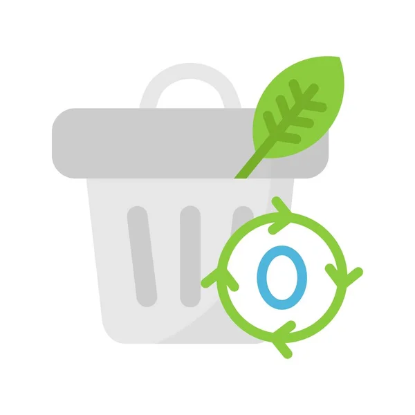 Obrázek Ikony Nulový Odpad Vhodné Pro Mobilní Aplikace — Stockový vektor