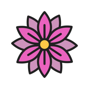 Aster Simgesi resmi. Mobil uygulama için uygun.