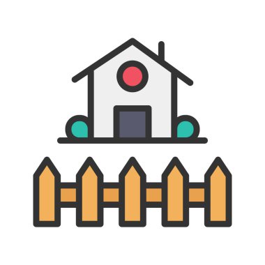 Arka bahçe simgesi resmi. Mobil uygulama için uygun.