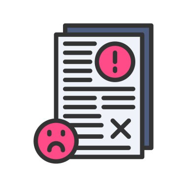 Kötü Geri bildirim Simgesi resmi. Mobil uygulama için uygun.