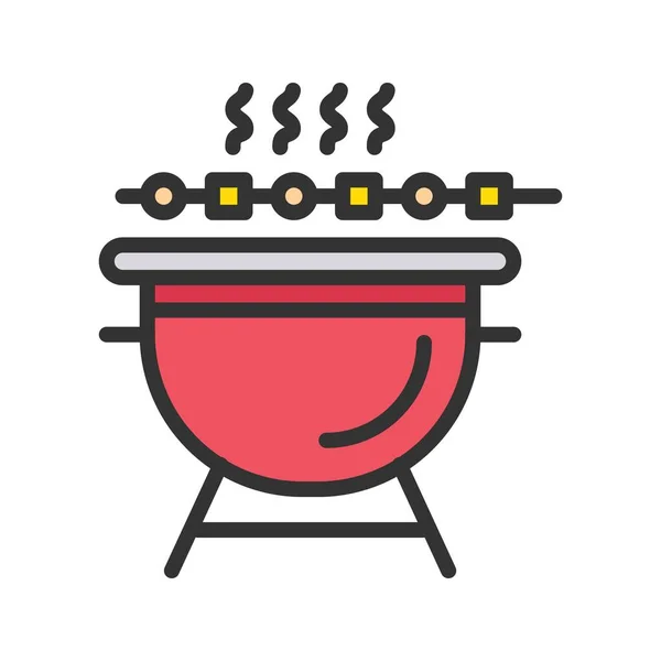 Image Icône Barbecue Convient Pour Une Application Mobile — Image vectorielle